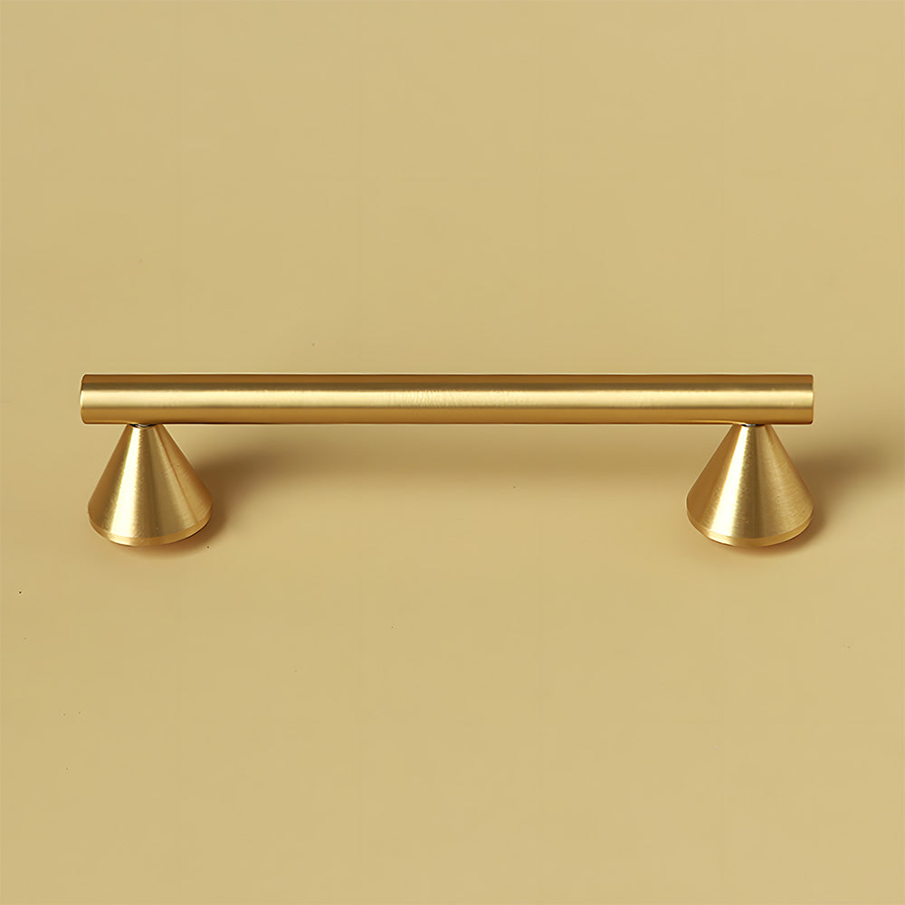 Massiver Messing-Gold-Griff mit konischem Fußdesign für Küchenschränke