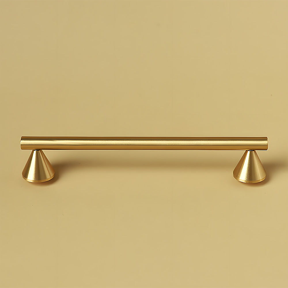 Massiver Messing-Gold-Griff mit konischem Fußdesign für Küchenschränke
