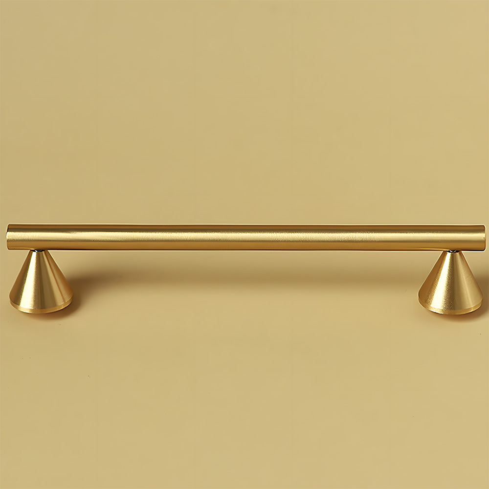 Massiver Messing-Gold-Griff mit konischem Fußdesign für Küchenschränke