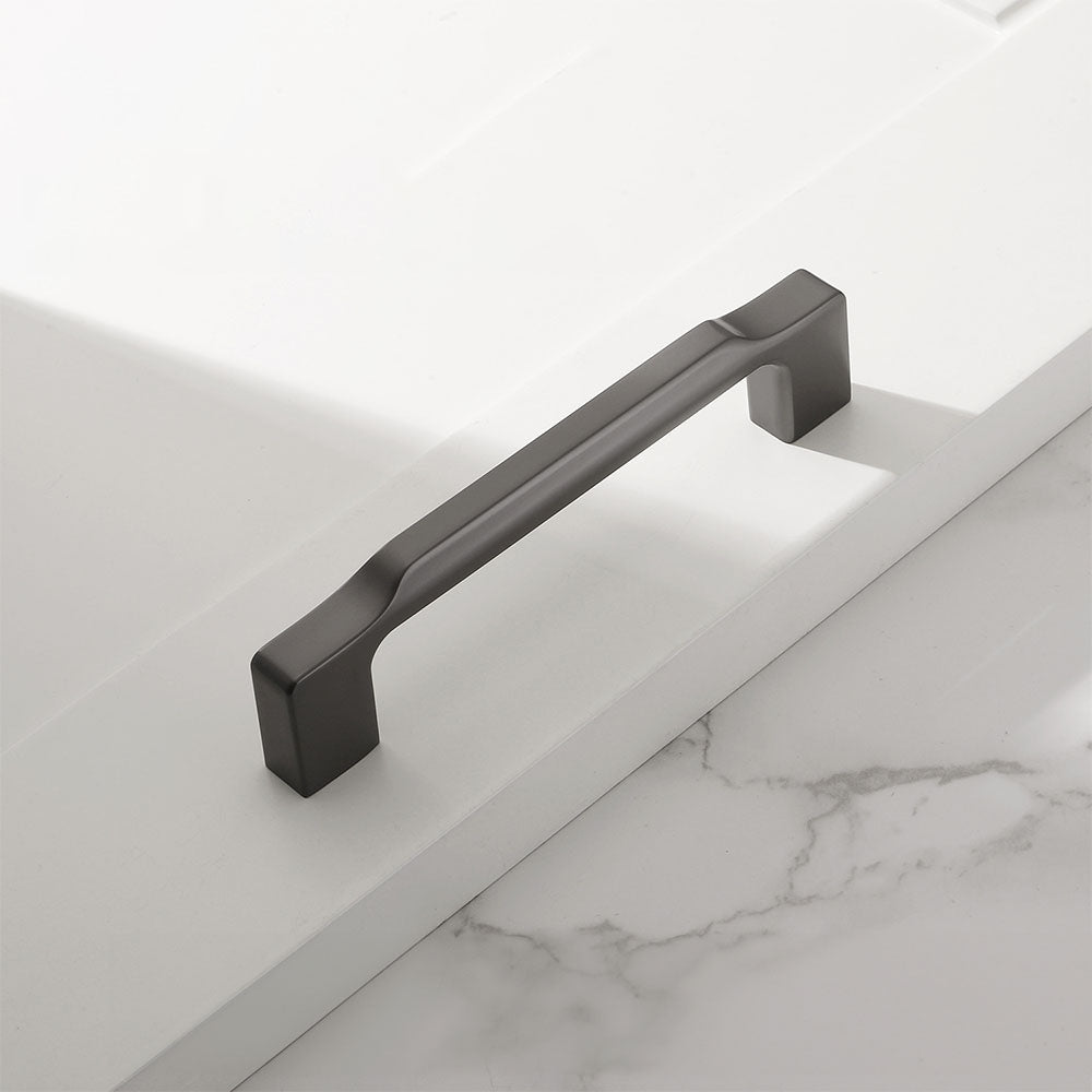 Grey Zinc Alloy Square Schrank Griff for Küche | Modern Cabinet & Wardrobe Handle
