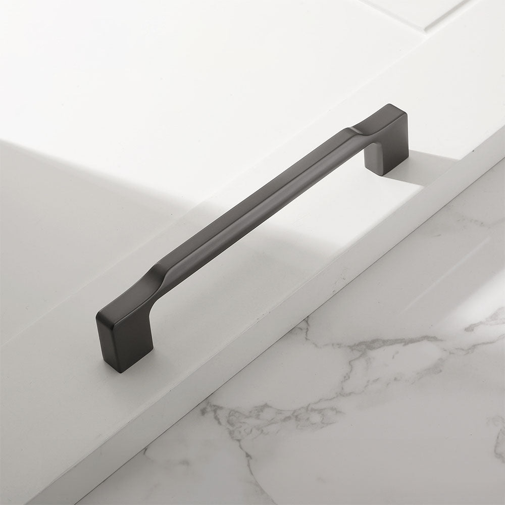 Grey Zinc Alloy Square Schrank Griff for Küche | Modern Cabinet & Wardrobe Handle