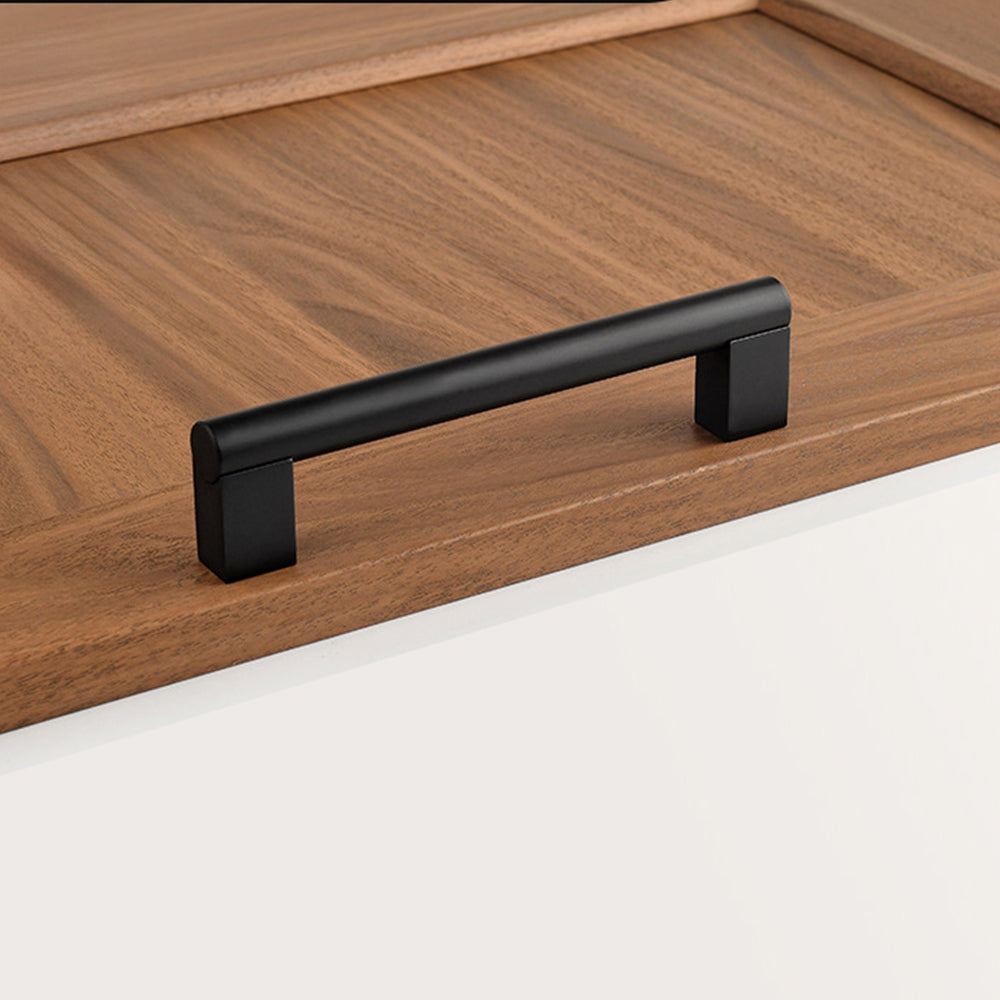 Minimalist Mattschwarz Finish Aluminum Küchengriffe for Küche