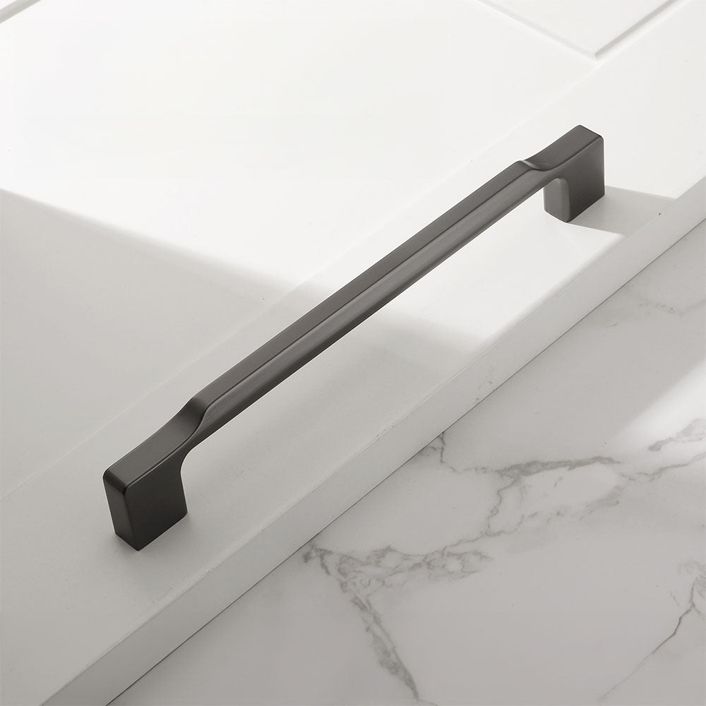 Grey Zinc Alloy Square Schrank Griff for Küche | Modern Cabinet & Wardrobe Handle