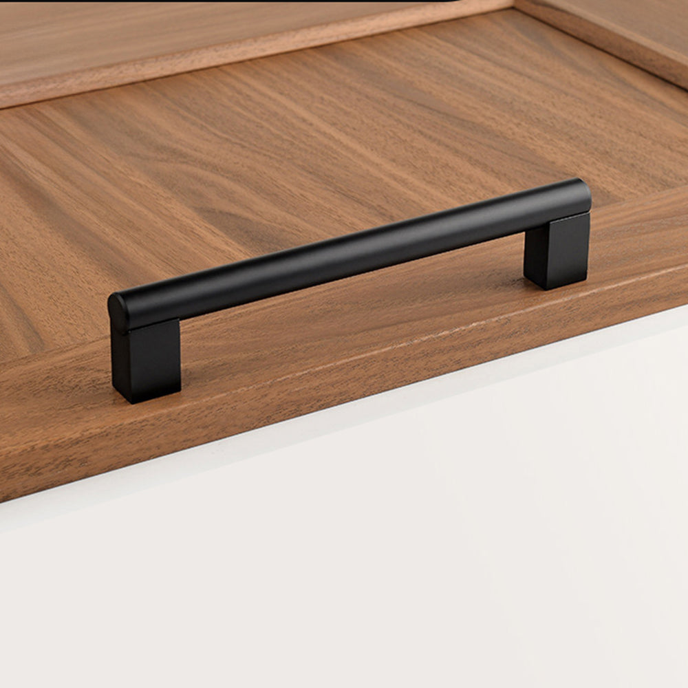 Minimalist Mattschwarz Finish Aluminum Küchengriffe for Küche