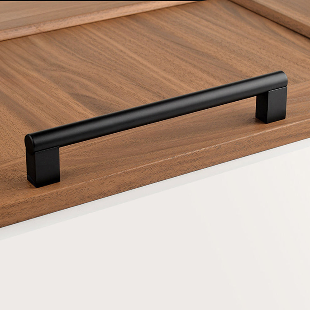 Minimalist Mattschwarz Finish Aluminum Küchengriffe for Küche