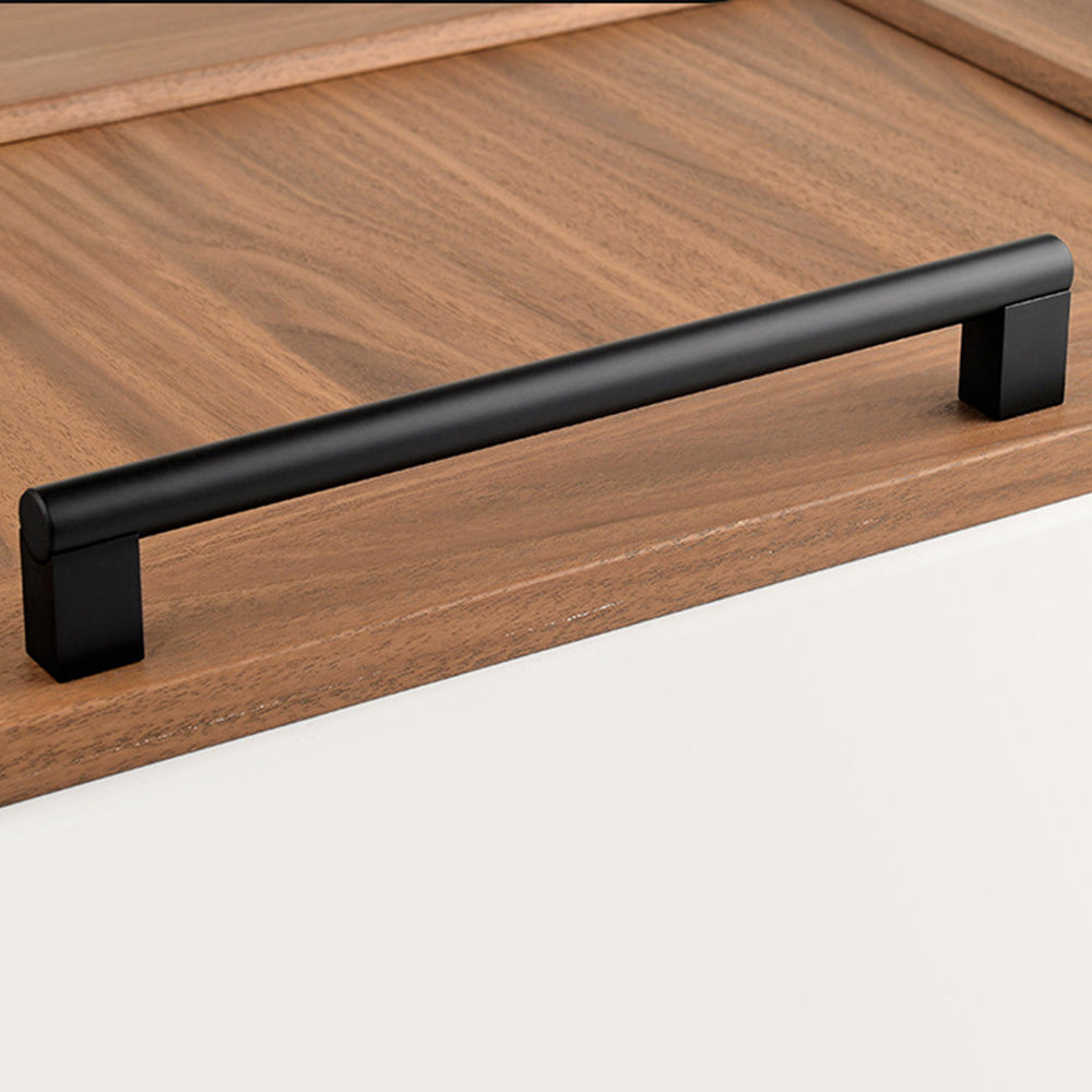 Minimalist Mattschwarz Finish Aluminum Küchengriffe for Küche