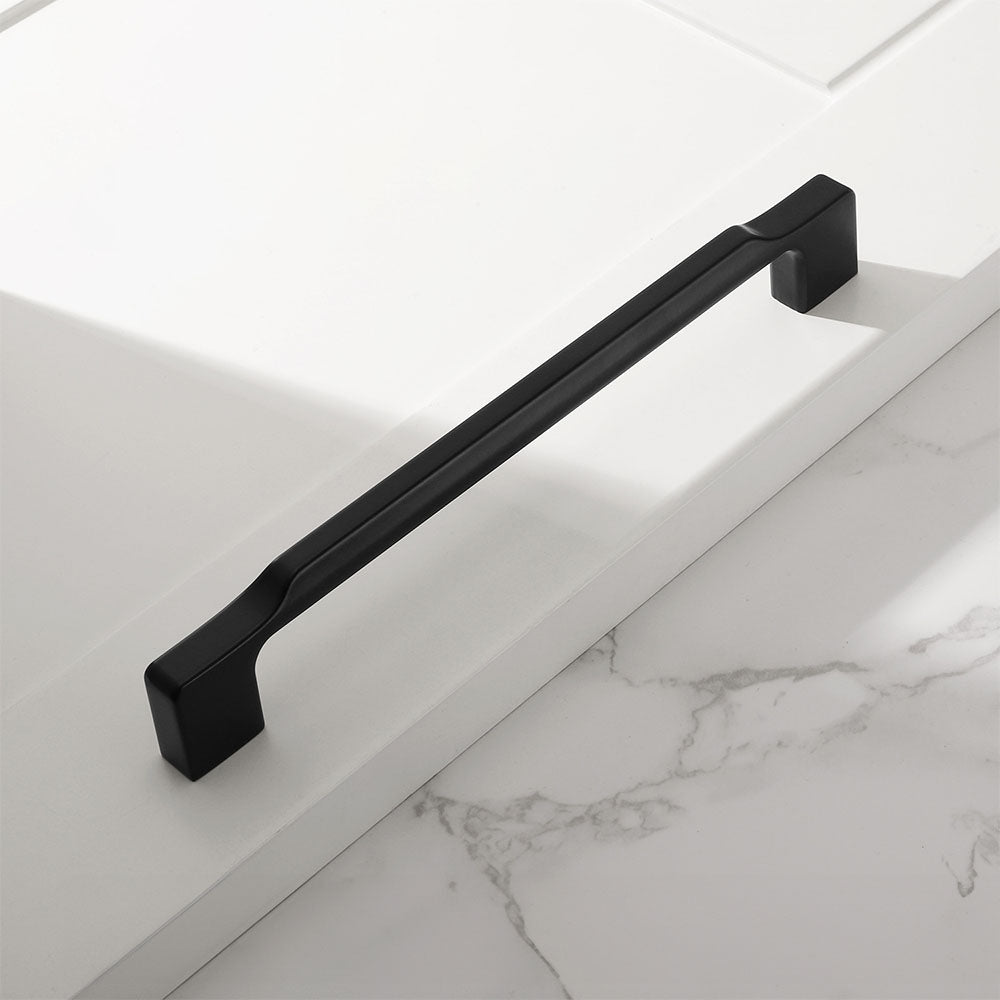 Elegant Schwarz Zinc Alloy Square Schrank Griff | Modern Kitchen & Wardrobe Handle
