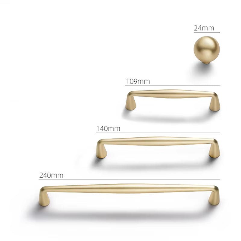 Gebürstet Gold Zinklegierung Küchengriff