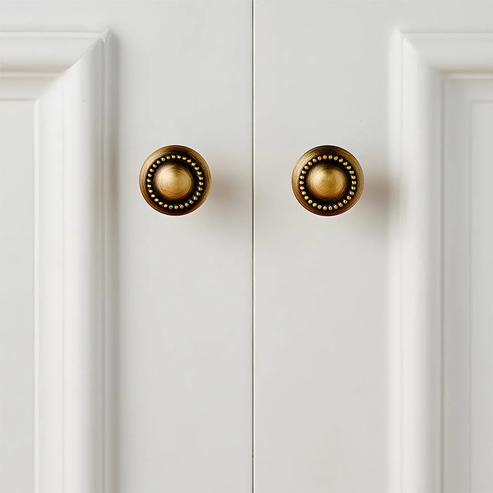 Antik Messing Kleine Runde Knöpfe