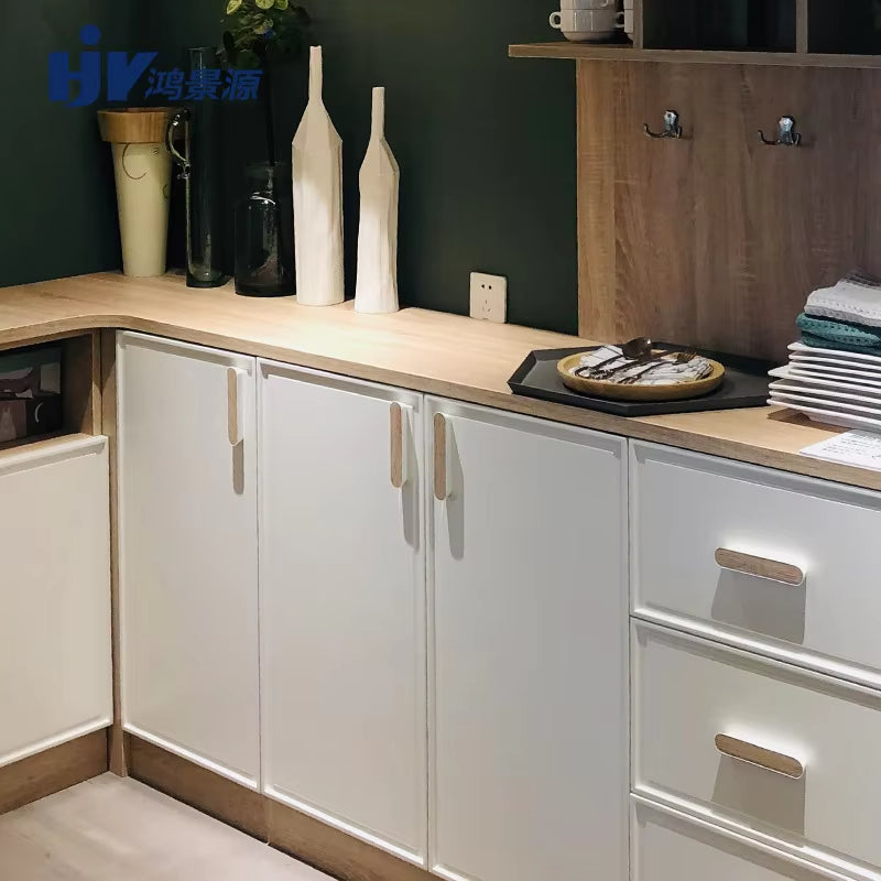 Nordisch Holzmaserung Küchengriffe Aluminiumlegierung Schubladengriffe