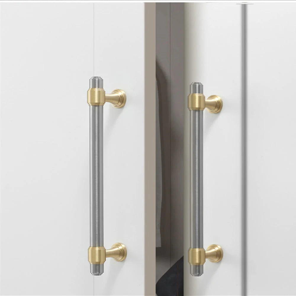 Modern Silver Satin Finish T-Bar Schrankgriff für Küche & Möbel