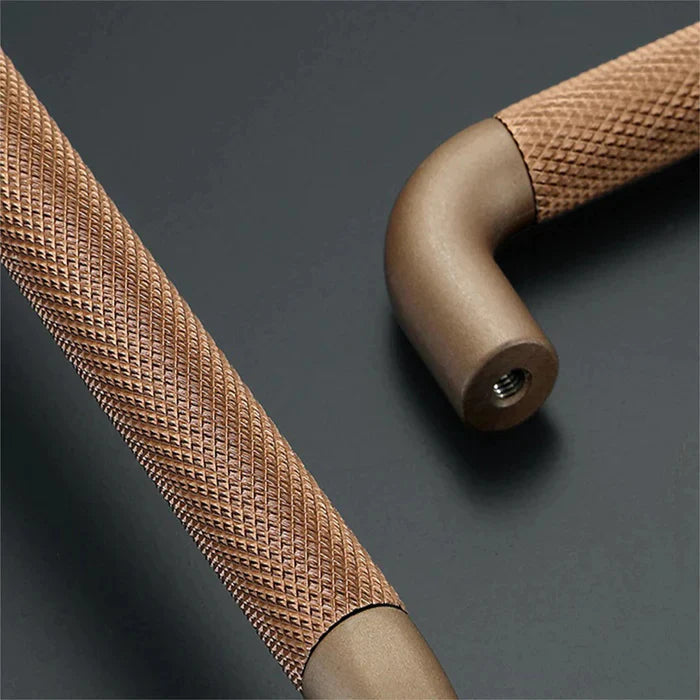 Braun Gerändelter T-Stangen Schrankgriff für Türen & Schubladen