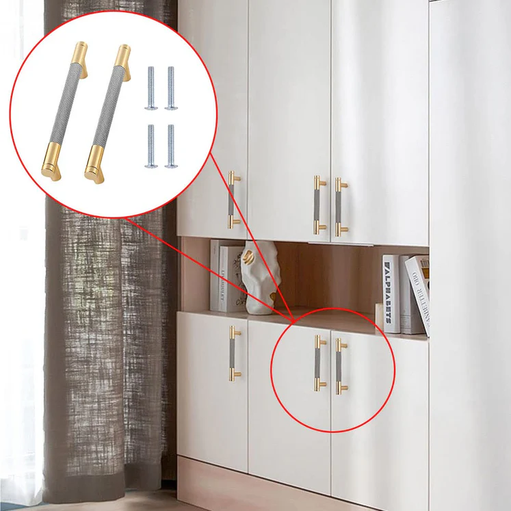 Silver Knurled Aluminium Bar Küchengriffe – Modern & Langlebig für Küche und Möbel