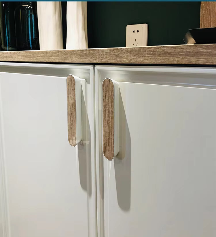 Nordisch Holzmaserung Küchengriffe Aluminiumlegierung Schubladengriffe