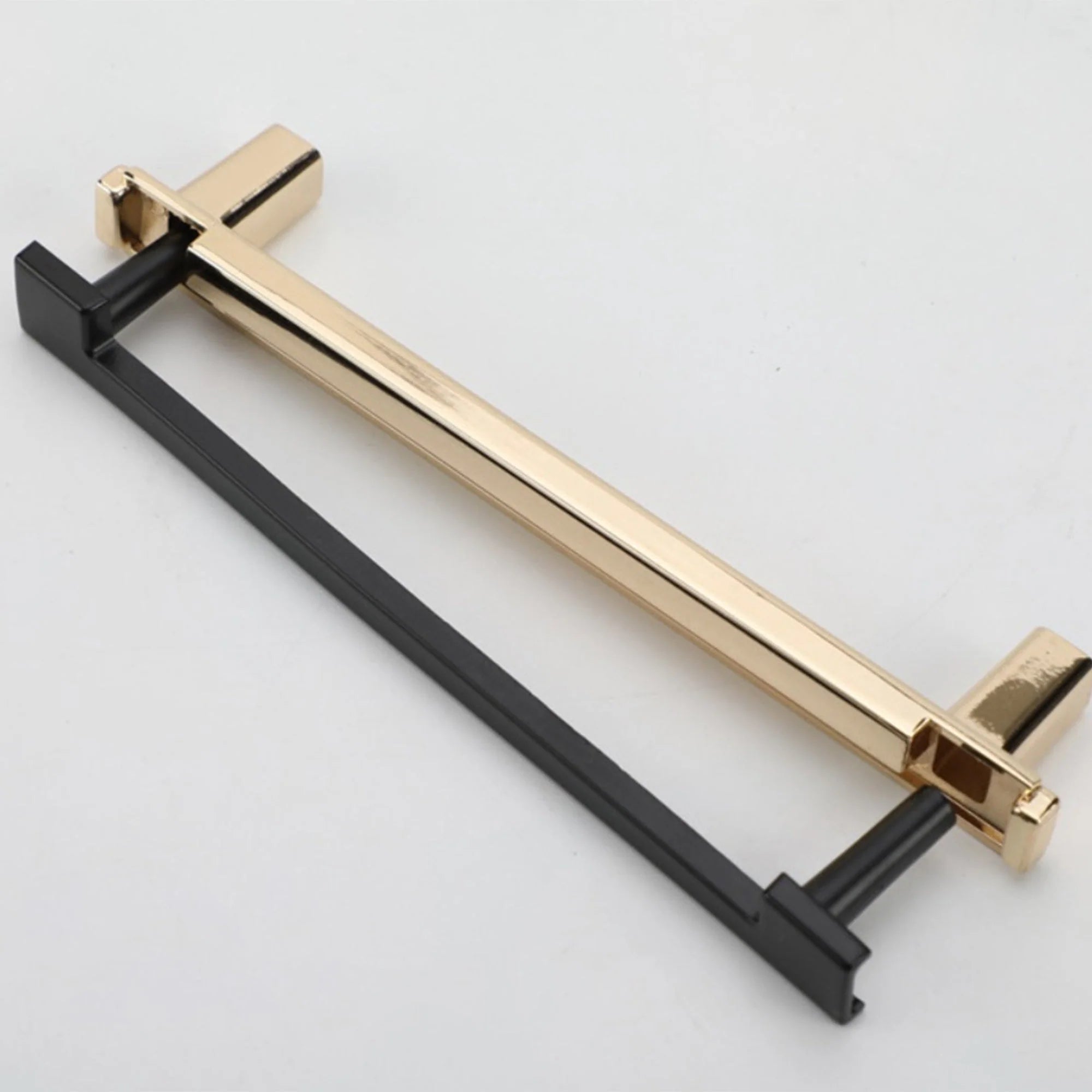 Schwarz Gold Zinc Alloy Square Bar Griff Griff for Küche