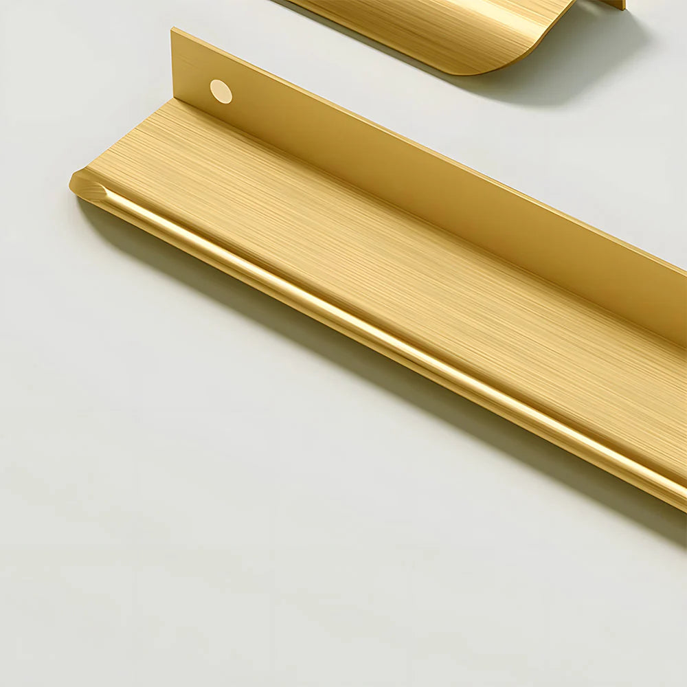 6er Set Gebürstete Gold-Kanten-Griffe – Modernes Design für Schränke & Schubladen