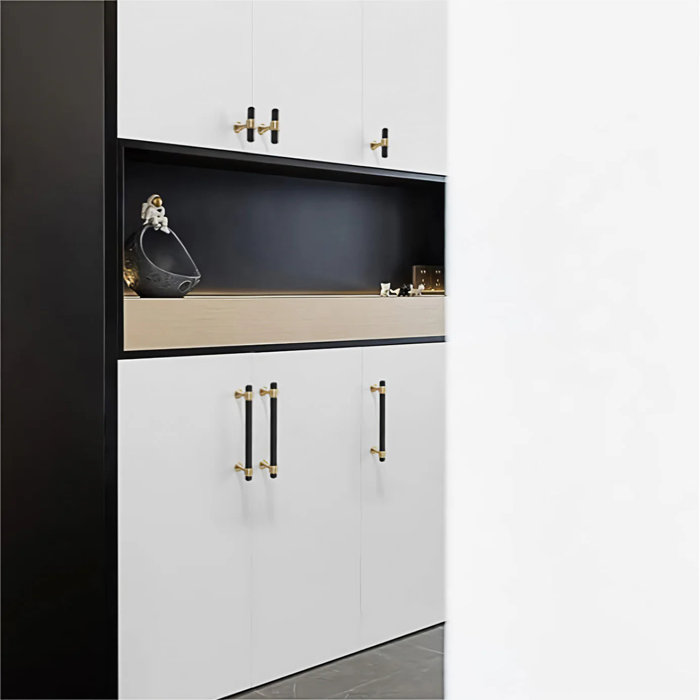 Schwarz T-Bar Schrankgriff – Modern & Elegant