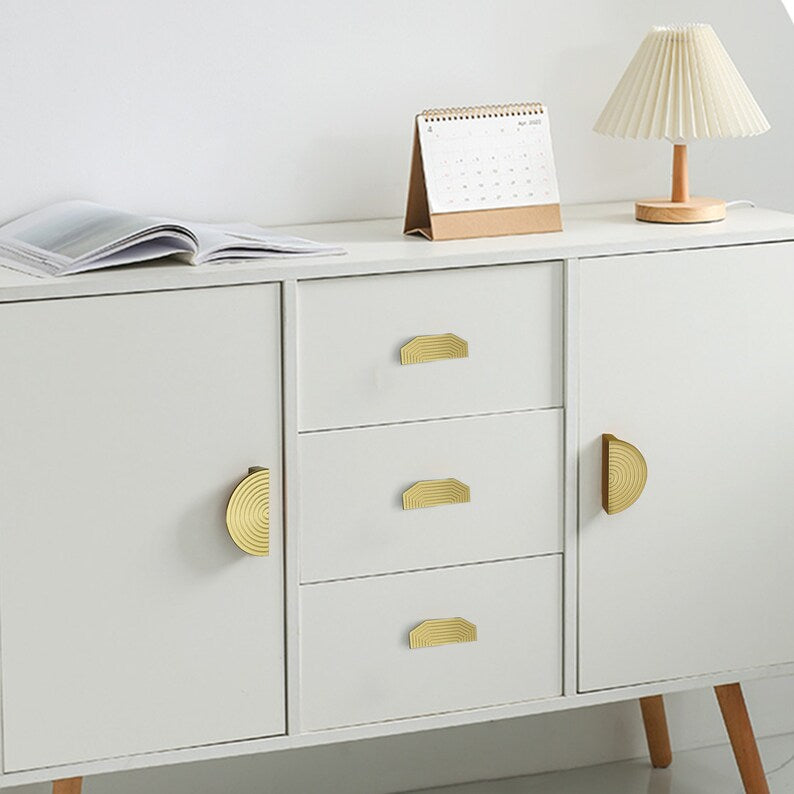 Gold Halbkreisförmiger Aluminium Schrankgriff für Küche & Möbel